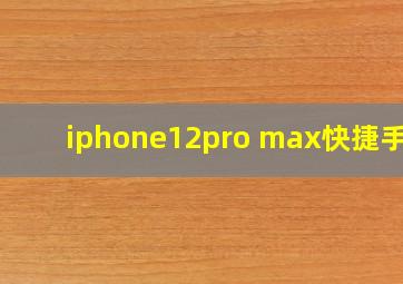 iphone12pro max快捷手势